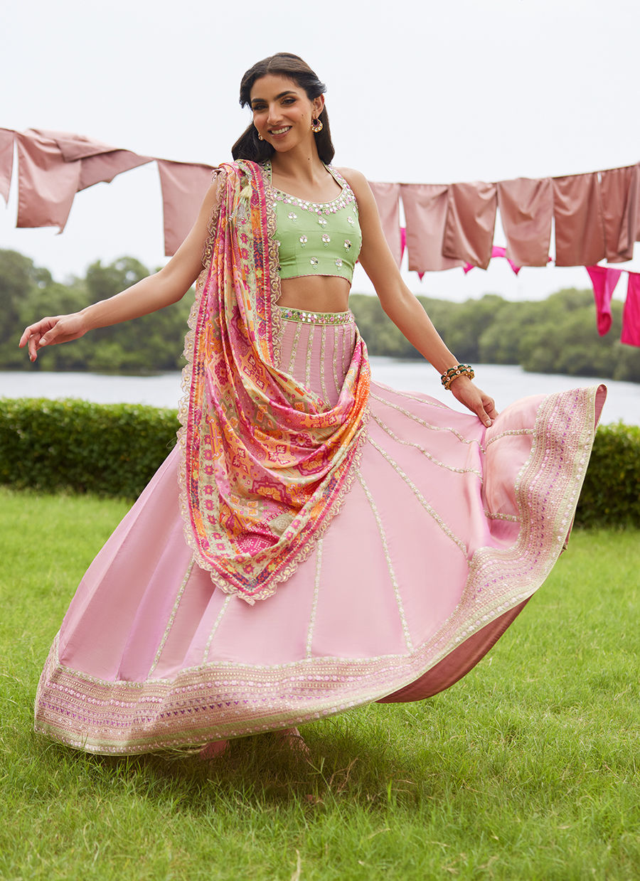 Farah Talib Aziz | Mayna Festive Luxe Pret | Raga Lehnga Choli - Official Farah Talib Aziz - Agha Fabrics UK