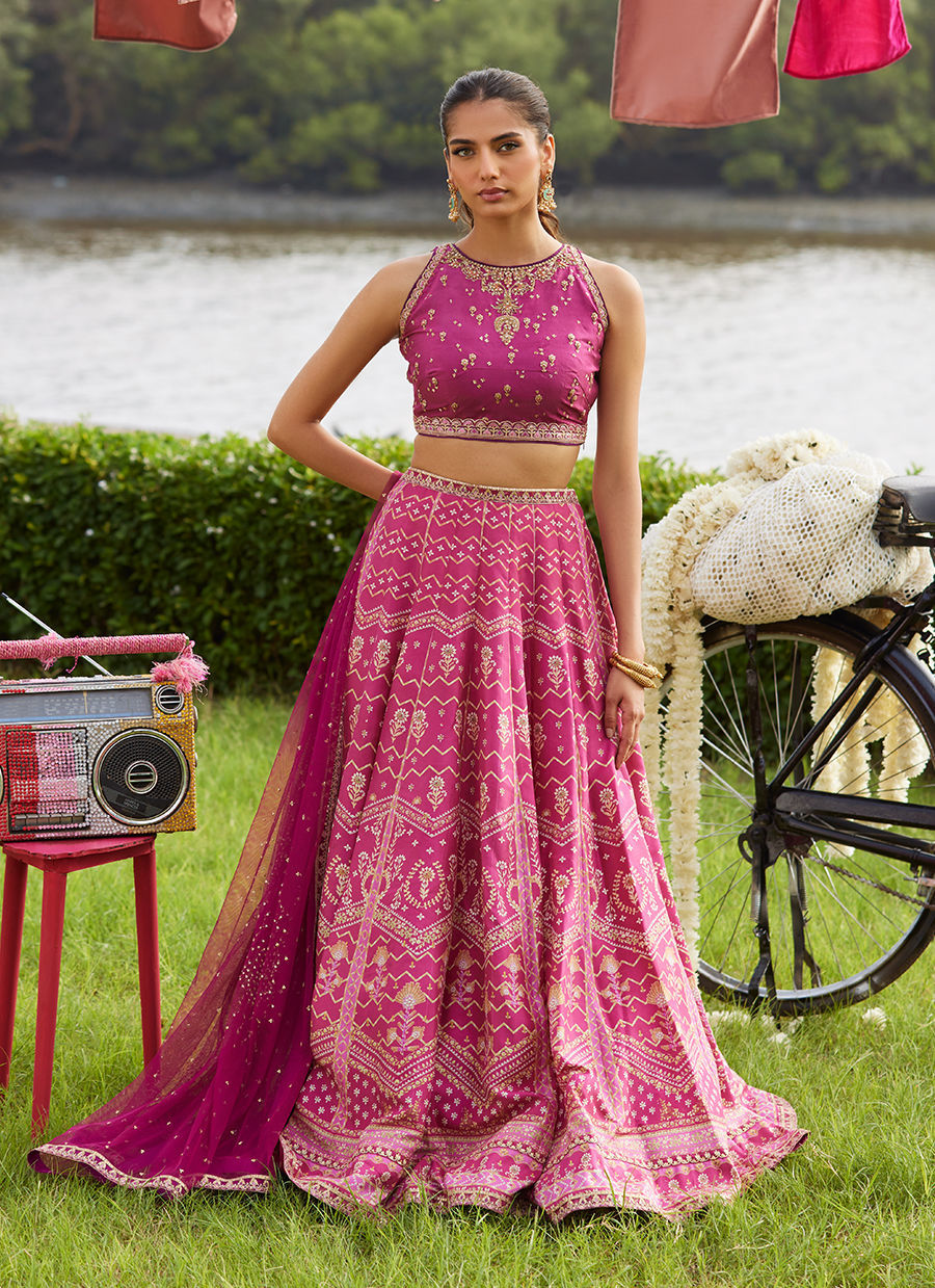 Farah Talib Aziz | Mayna Festive Luxe Pret | Orchid Lehnga Choli - Official Farah Talib Aziz - Agha Fabrics UK