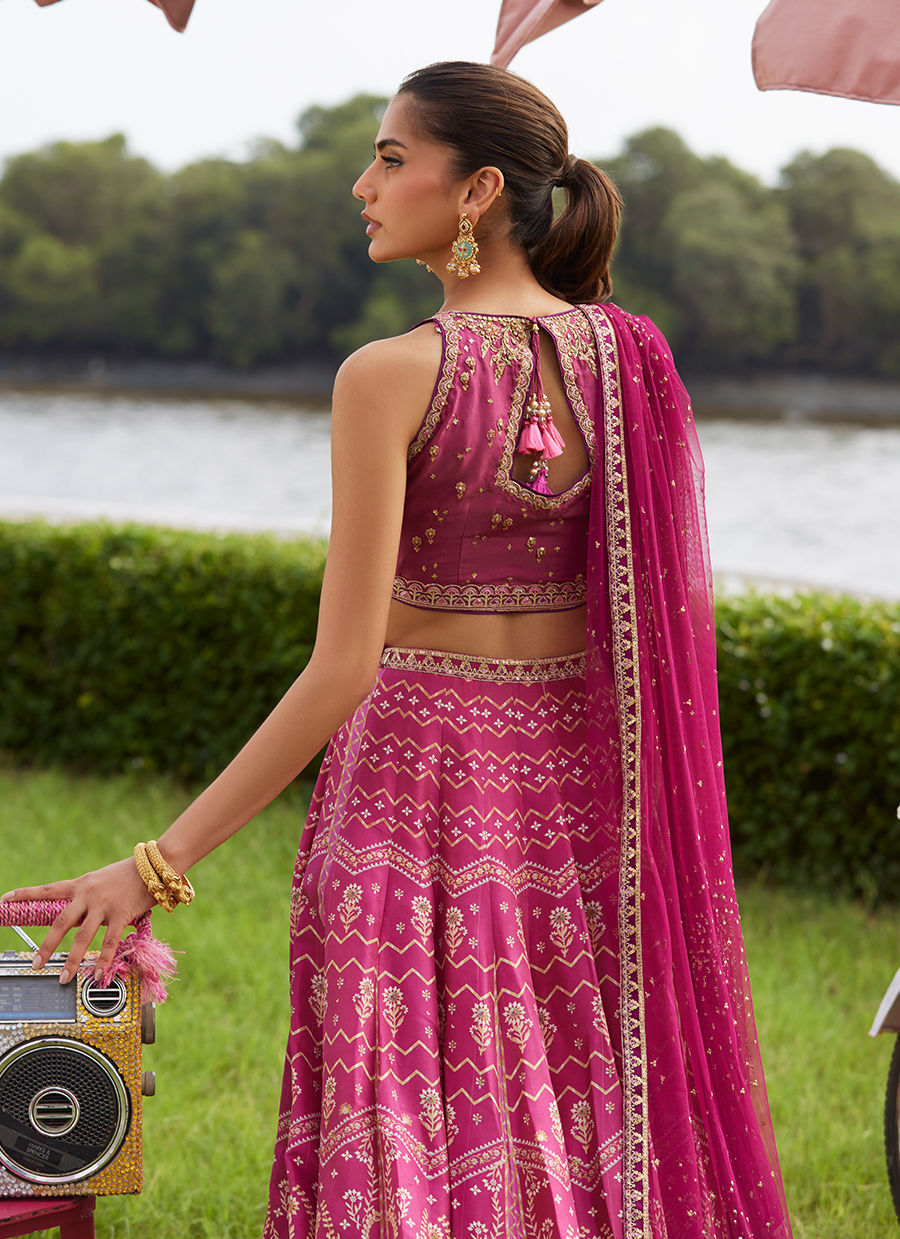 Farah Talib Aziz | Mayna Festive Luxe Pret | Orchid Lehnga Choli - Official Farah Talib Aziz - Agha Fabrics UK