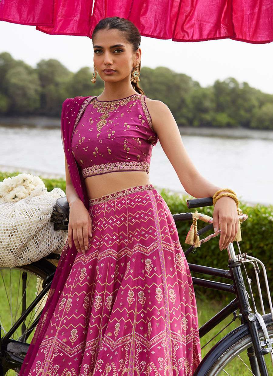 Farah Talib Aziz | Mayna Festive Luxe Pret | Orchid Lehnga Choli - Official Farah Talib Aziz - Agha Fabrics UK