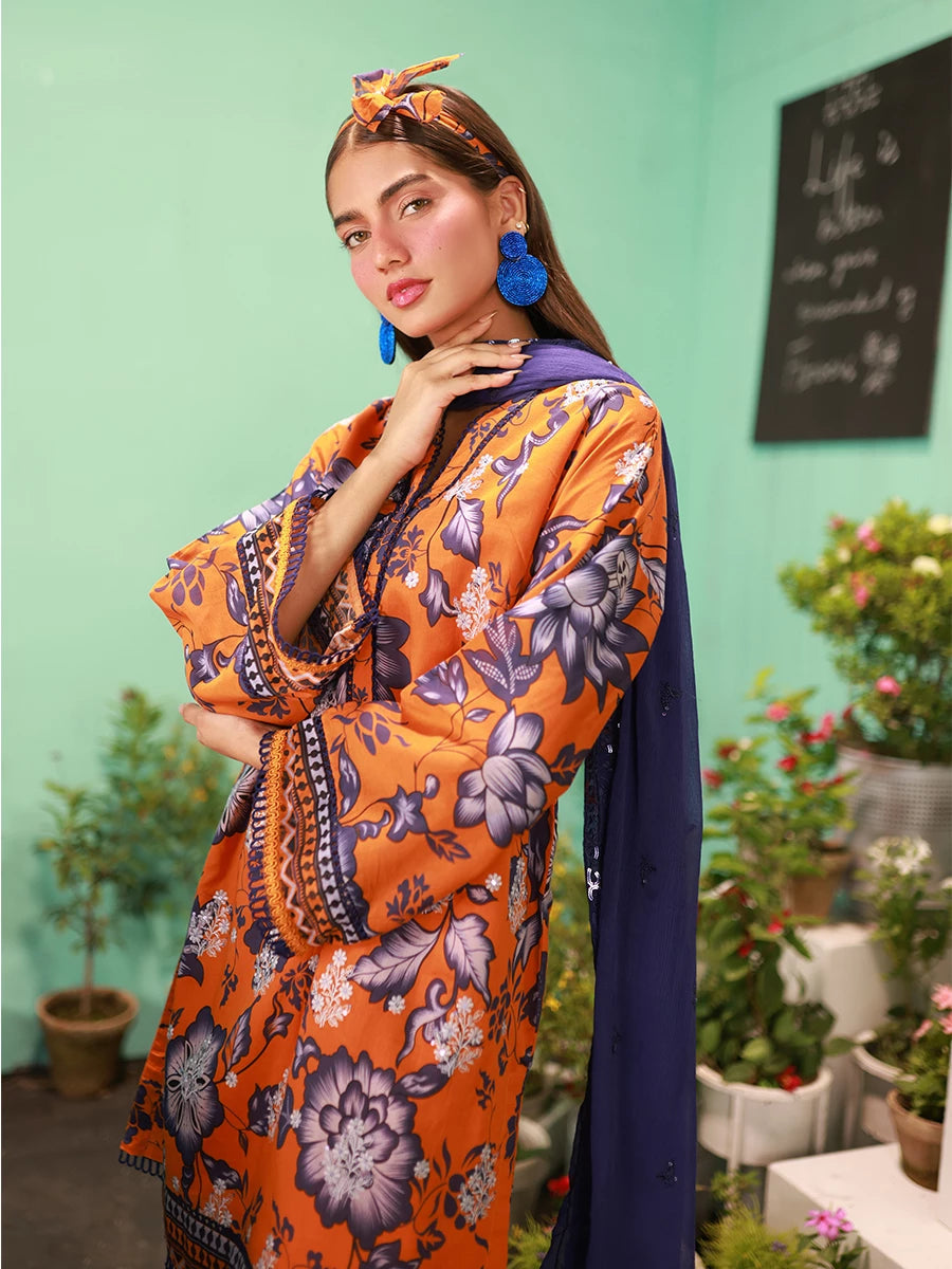 Salitex | Izel Lawn 24 | LUXURY LAWN EMBROIDERED SUIT