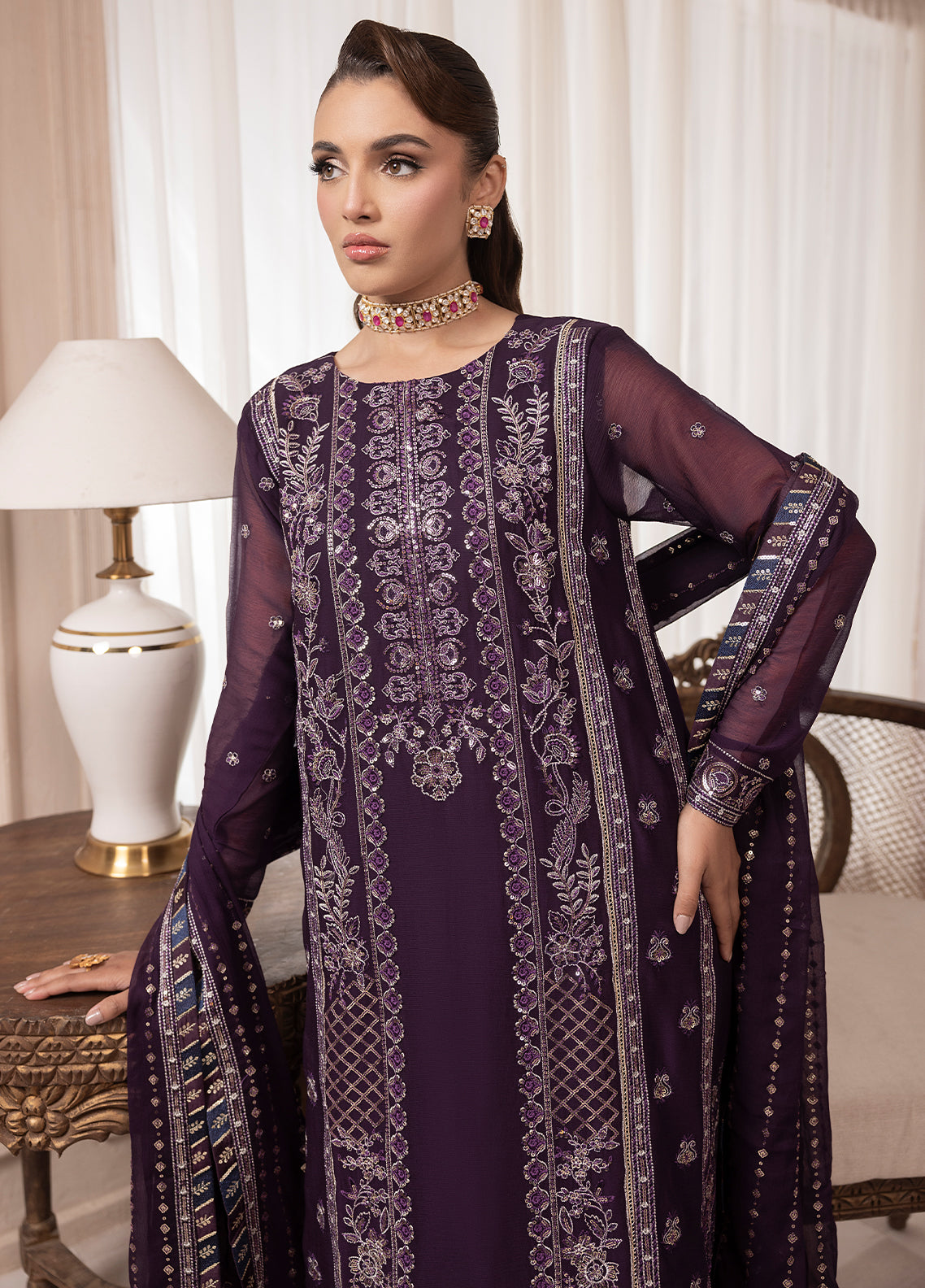 Sahane | Elyssa Festive Chiffon | CT-19006 Mure - ELYSSA