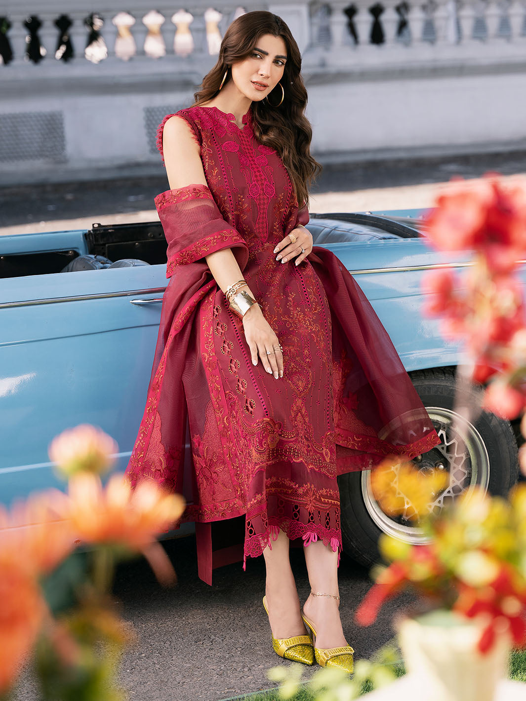 Bin Ilyas | Clara Embroidered Lawn 24 | 211 - B - Official Bin Ilyas - Agha Fabrics UK