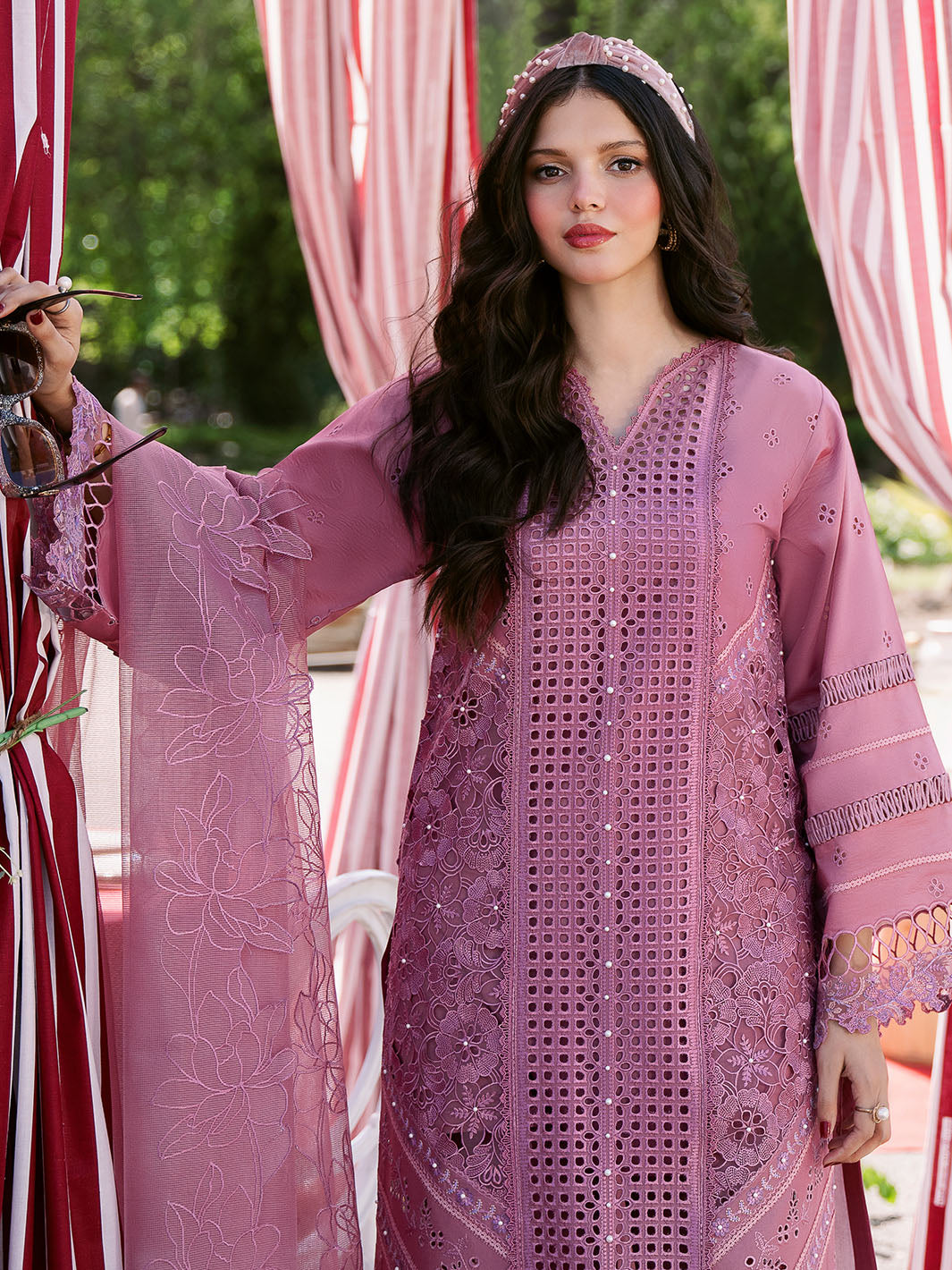 Bin Ilyas | Clara Embroidered Lawn 24 | 215 - A - Official Bin Ilyas - Agha Fabrics UK