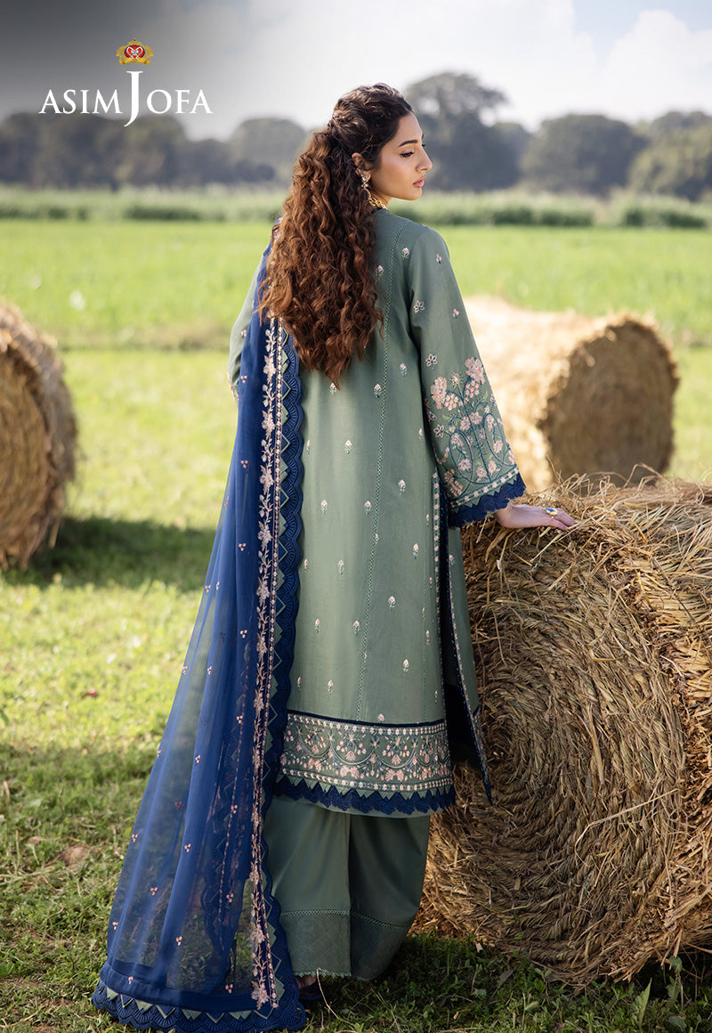Asim Jofa | Luxury Lawn 25 | AJELL-14 - Official Asim Jofa - Agha Fabrics UK