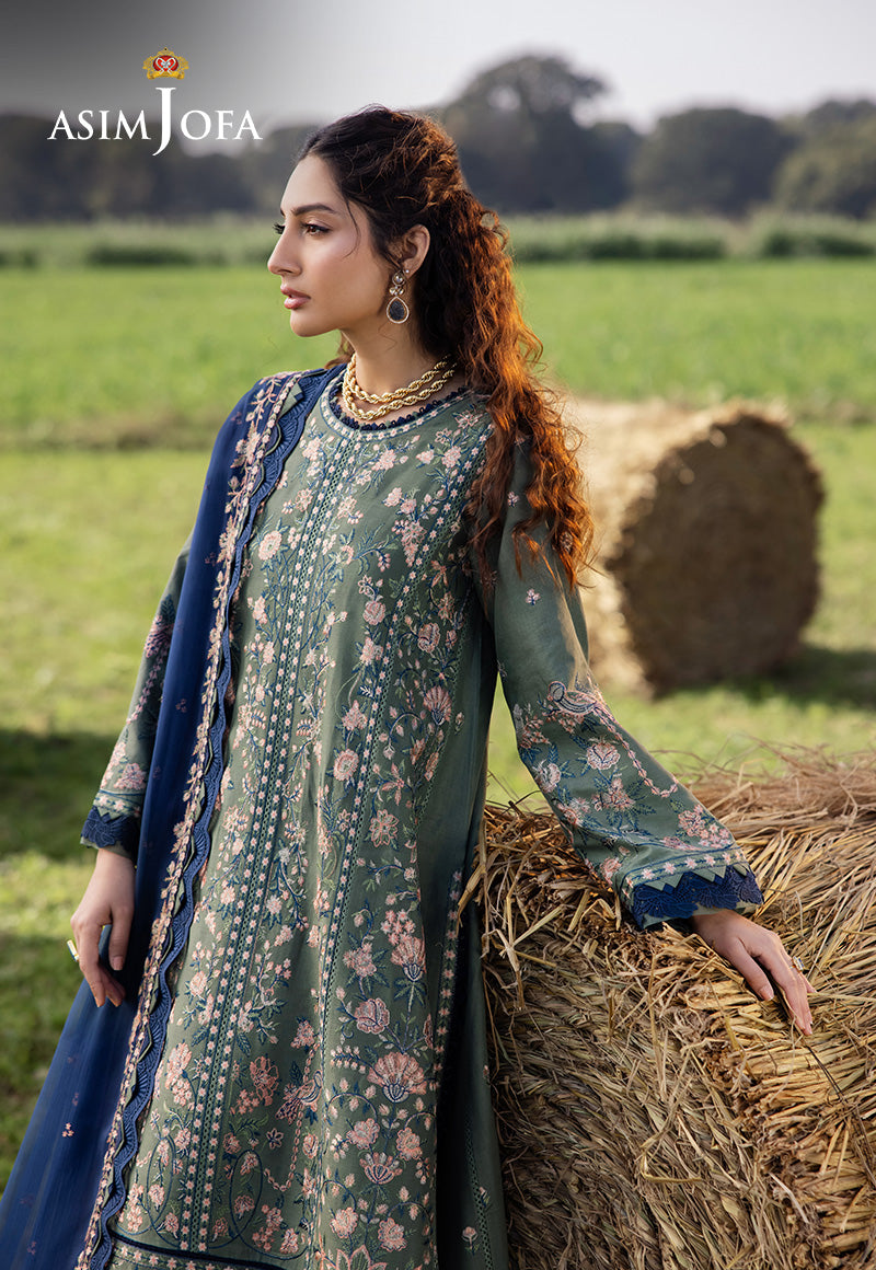 Asim Jofa | Luxury Lawn 25 | AJELL-14 - Official Asim Jofa - Agha Fabrics UK