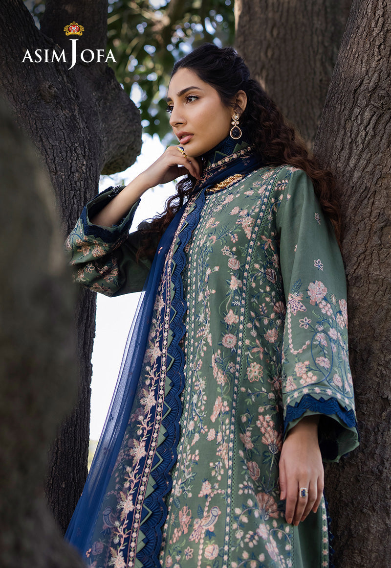Asim Jofa | Luxury Lawn 25 | AJELL-14 - Official Asim Jofa - Agha Fabrics UK