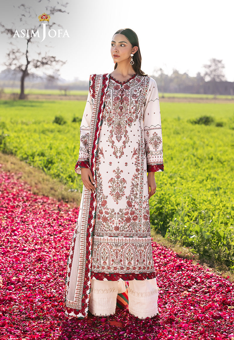 Asim Jofa | Luxury Lawn 25 | AJELL-08 - Official Asim Jofa - Agha Fabrics UK