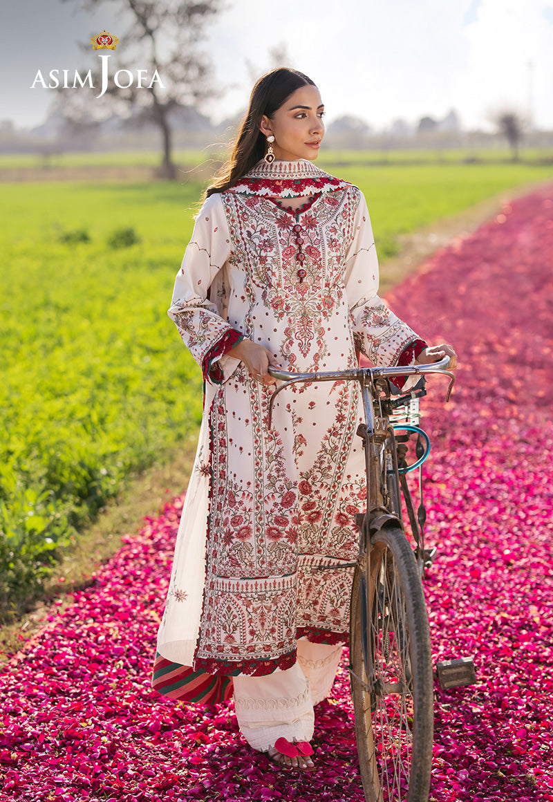 Asim Jofa | Luxury Lawn 25 | AJELL-08 - Official Asim Jofa - Agha Fabrics UK