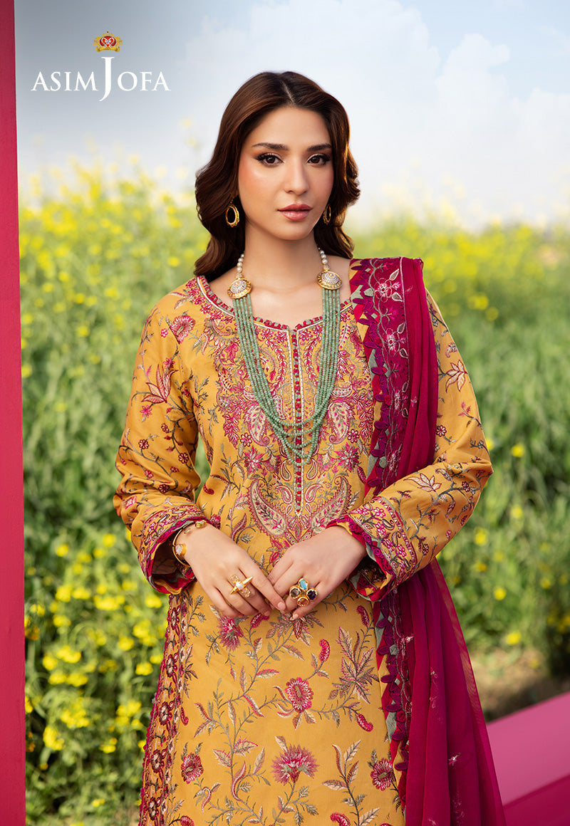 Asim Jofa | Luxury Lawn 25 | AJELL-07 - Official Asim Jofa - Agha Fabrics UK