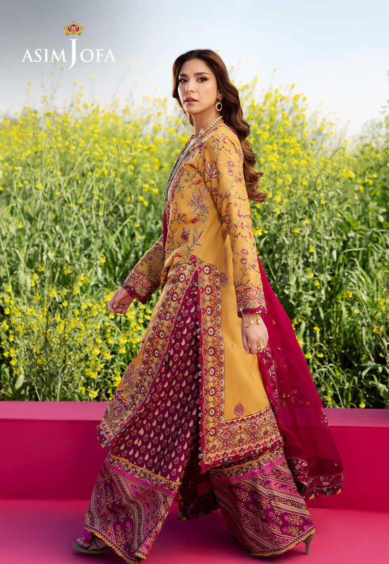 Asim Jofa | Luxury Lawn 25 | AJELL-07 - Official Asim Jofa - Agha Fabrics UK