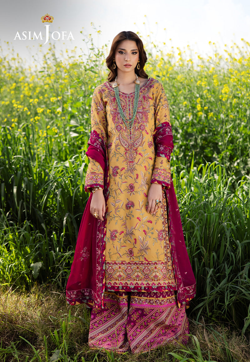 Asim Jofa | Luxury Lawn 25 | AJELL-07 - Official Asim Jofa - Agha Fabrics UK