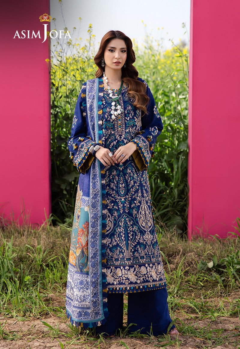 Asim Jofa | Luxury Lawn 25 | AJELL-11 - Official Asim Jofa - Agha Fabrics UK
