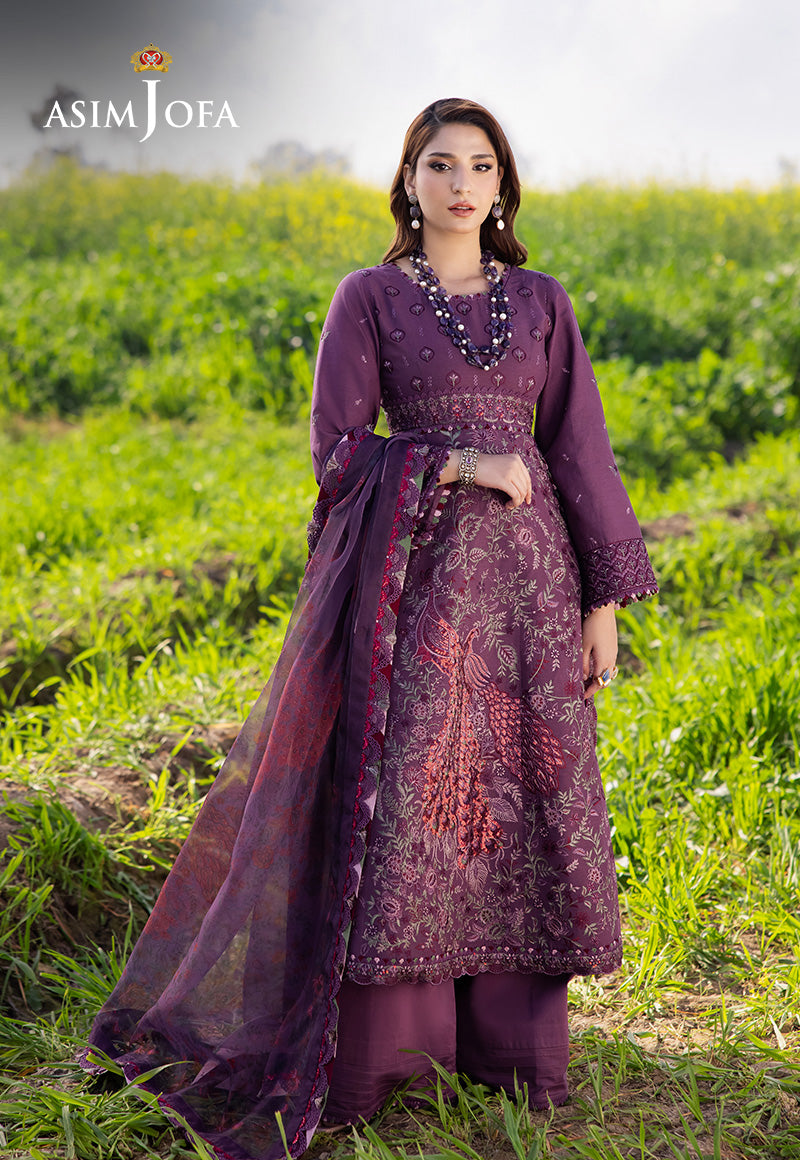 Asim Jofa | Luxury Lawn 25 | AJELL-18 - Official Asim Jofa - Agha Fabrics UK