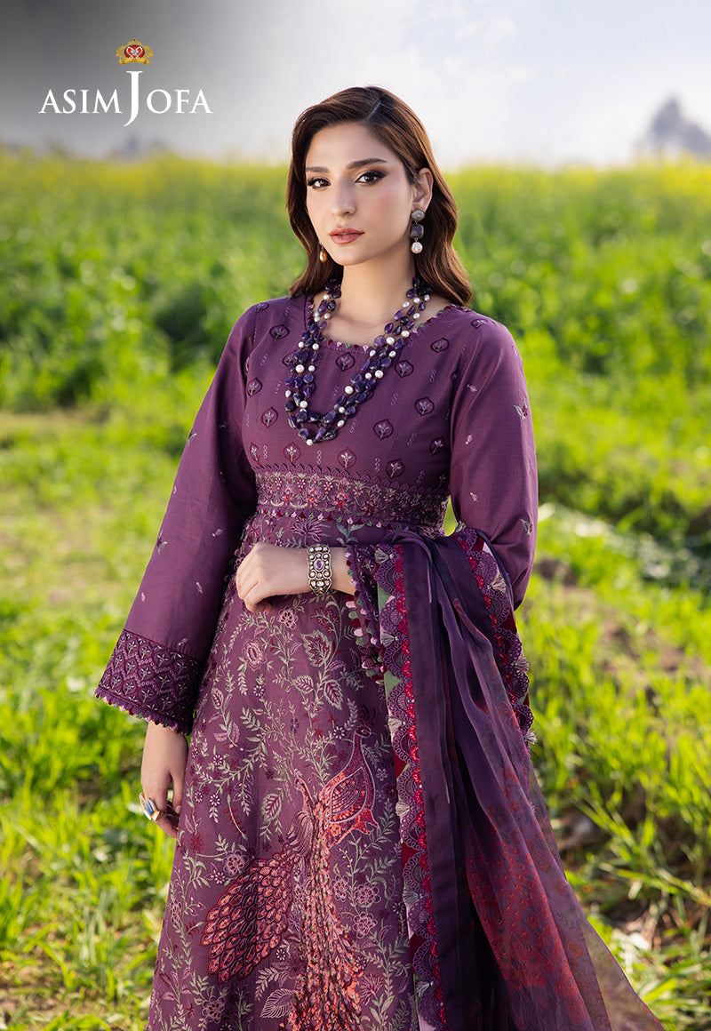 Asim Jofa | Luxury Lawn 25 | AJELL-18 - Official Asim Jofa - Agha Fabrics UK