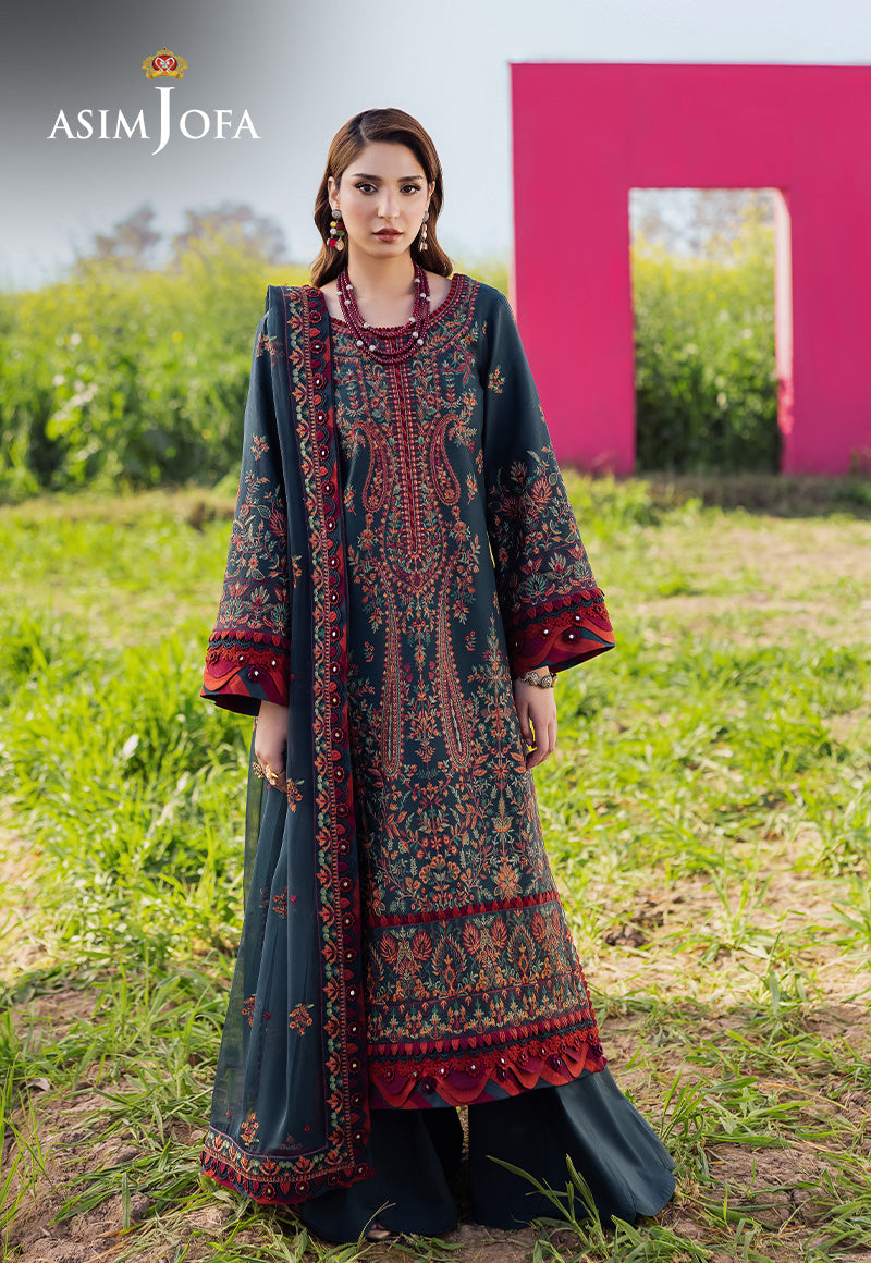 Asim Jofa | Luxury Lawn 25 | AJELL-04 - Official Asim Jofa - Agha Fabrics UK