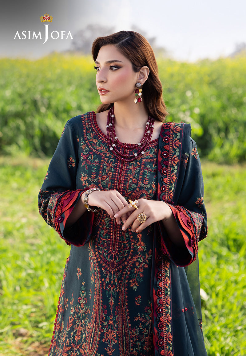 Asim Jofa | Luxury Lawn 25 | AJELL-04 - Official Asim Jofa - Agha Fabrics UK
