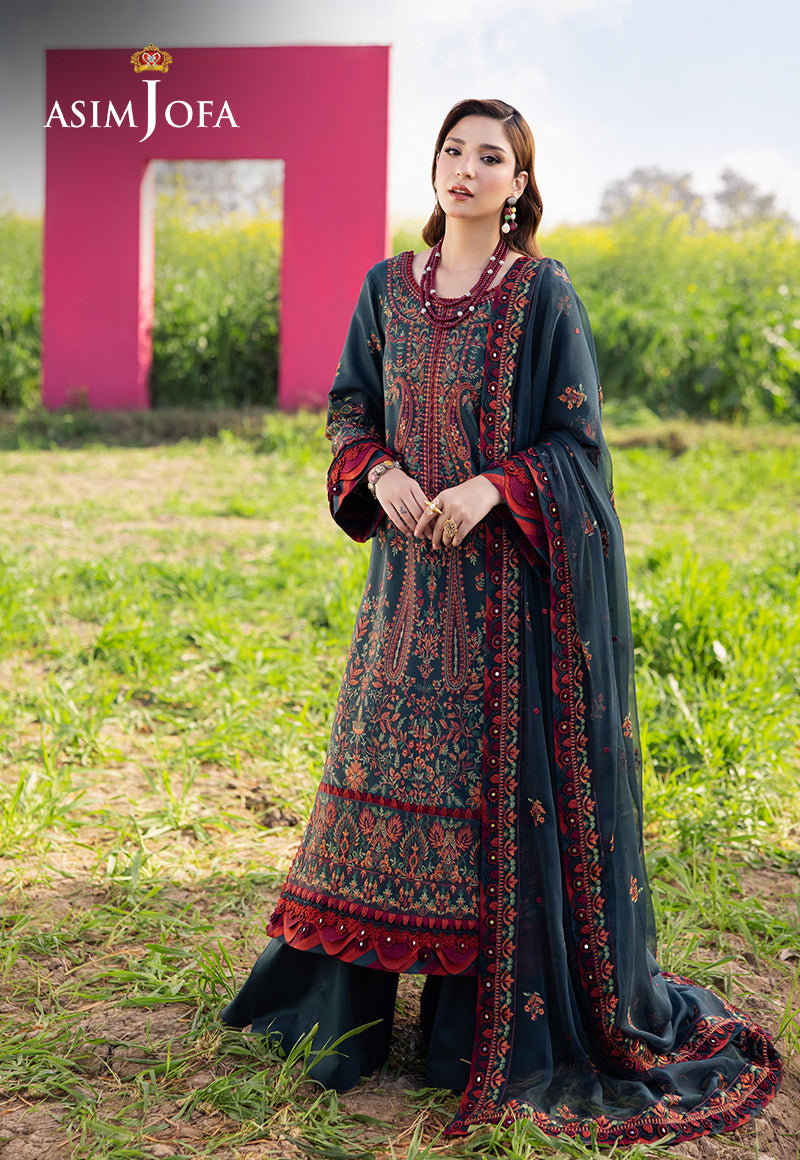 Asim Jofa | Luxury Lawn 25 | AJELL-04 - Official Asim Jofa - Agha Fabrics UK