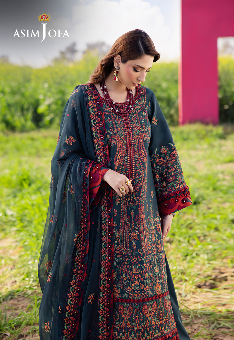 Asim Jofa | Luxury Lawn 25 | AJELL-04 - Official Asim Jofa - Agha Fabrics UK