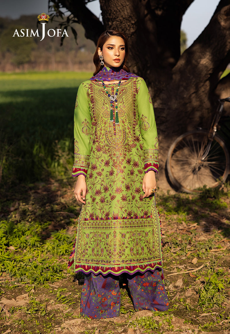 Asim Jofa | Luxury Lawn 25 | AJELL-05 - Official Asim Jofa - Agha Fabrics UK