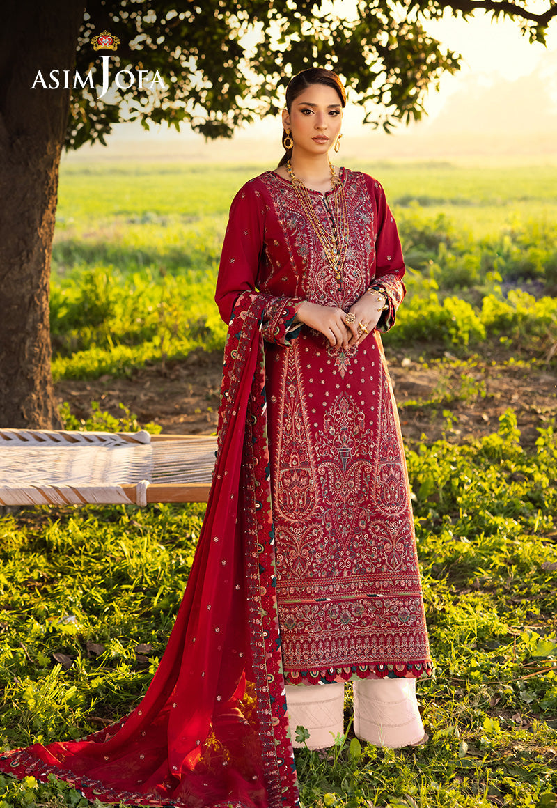 Asim Jofa | Luxury Lawn 25 | AJELL-06 - Official Asim Jofa - Agha Fabrics UK