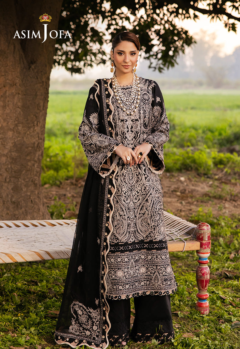 Asim Jofa | Luxury Lawn 25 | AJELL-03 - Official Asim Jofa - Agha Fabrics UK