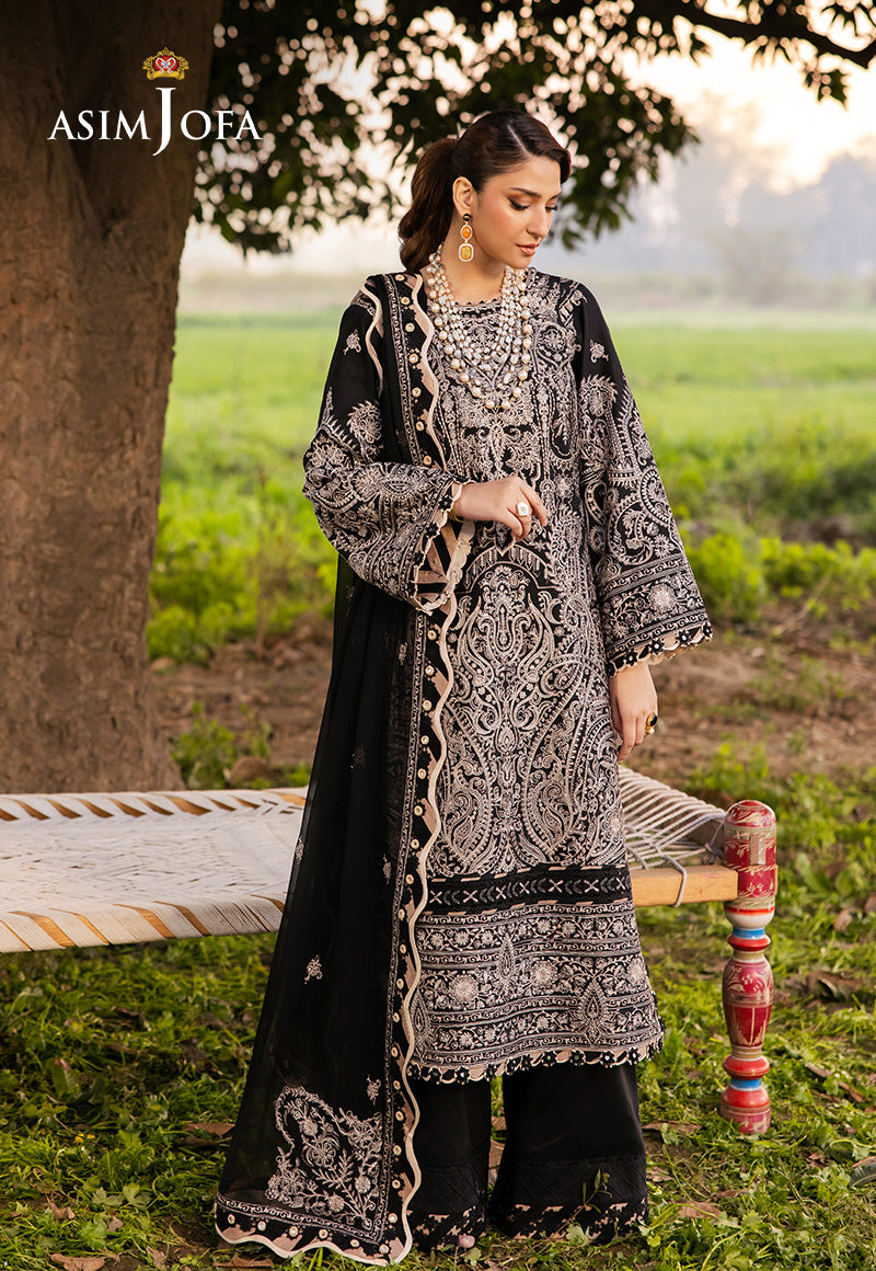 Asim Jofa | Luxury Lawn 25 | AJELL-03 - Official Asim Jofa - Agha Fabrics UK