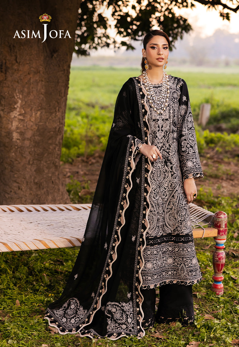 Asim Jofa | Luxury Lawn 25 | AJELL-03 - Official Asim Jofa - Agha Fabrics UK