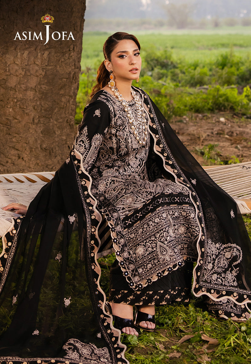 Asim Jofa | Luxury Lawn 25 | AJELL-03 - Official Asim Jofa - Agha Fabrics UK