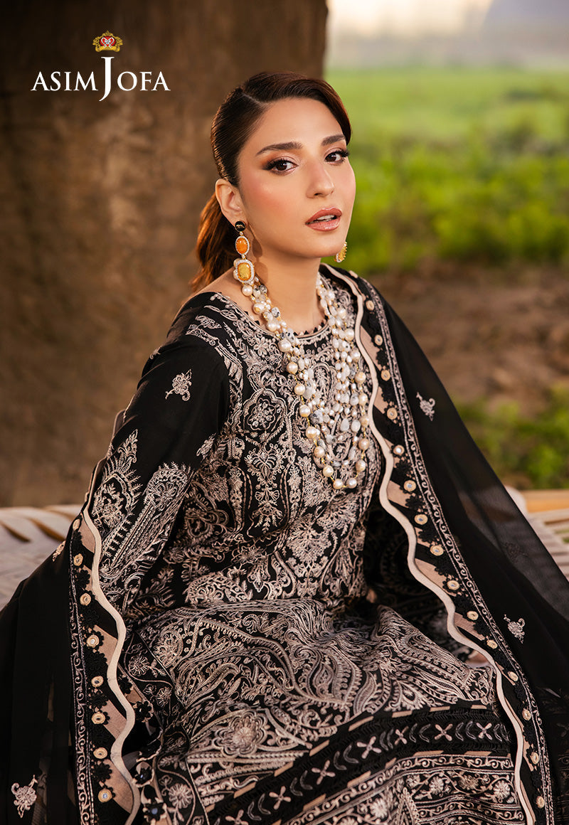 Asim Jofa | Luxury Lawn 25 | AJELL-03 - Official Asim Jofa - Agha Fabrics UK