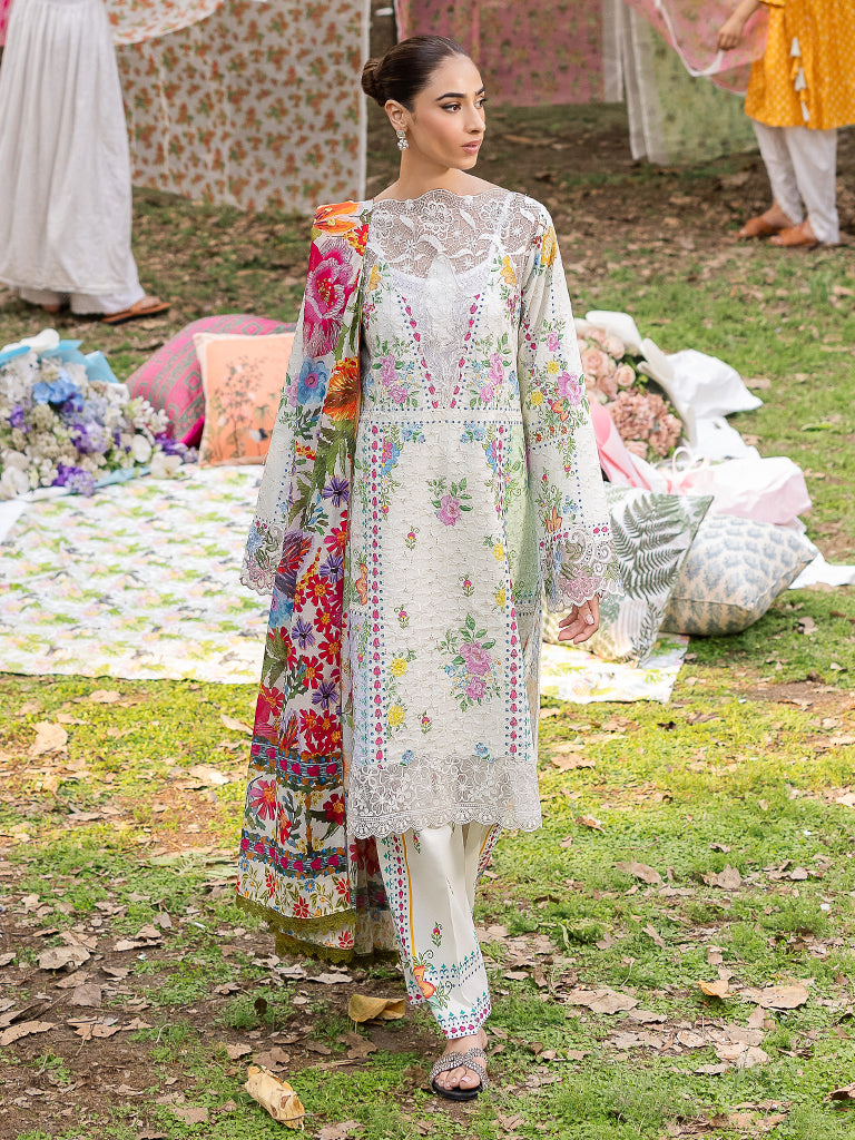 Rajbari | Schiffli Printkari Exclusive | Schiffli Printkari - 08 - Official Rajbari - Agha Fabrics UK