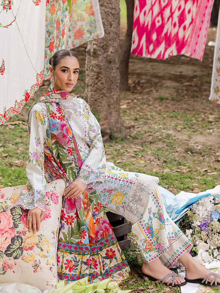 Rajbari | Schiffli Printkari Exclusive | Schiffli Printkari - 08 - Official Rajbari - Agha Fabrics UK