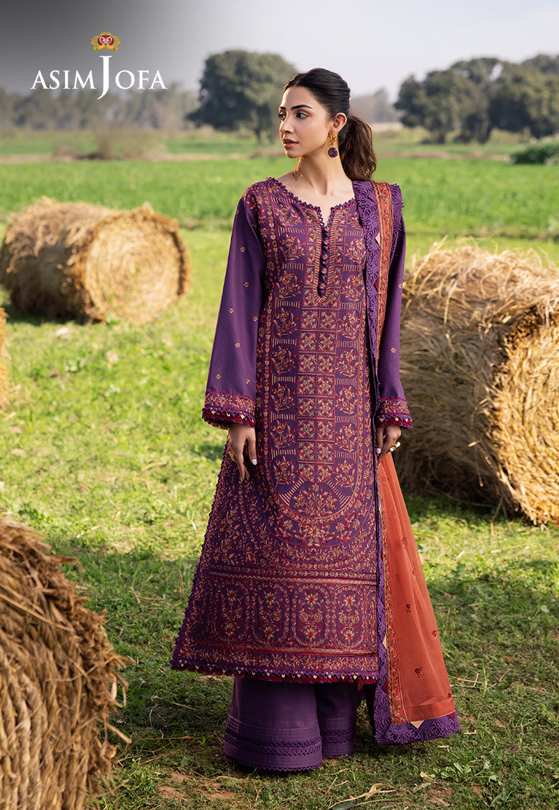 Asim Jofa | Luxury Lawn 25 | AJELL-13 - Official Asim Jofa - Agha Fabrics UK