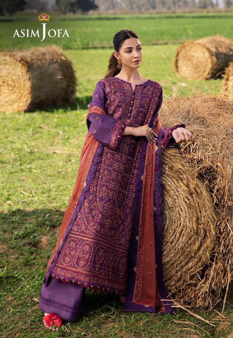 Asim Jofa | Luxury Lawn 25 | AJELL-13 - Official Asim Jofa - Agha Fabrics UK