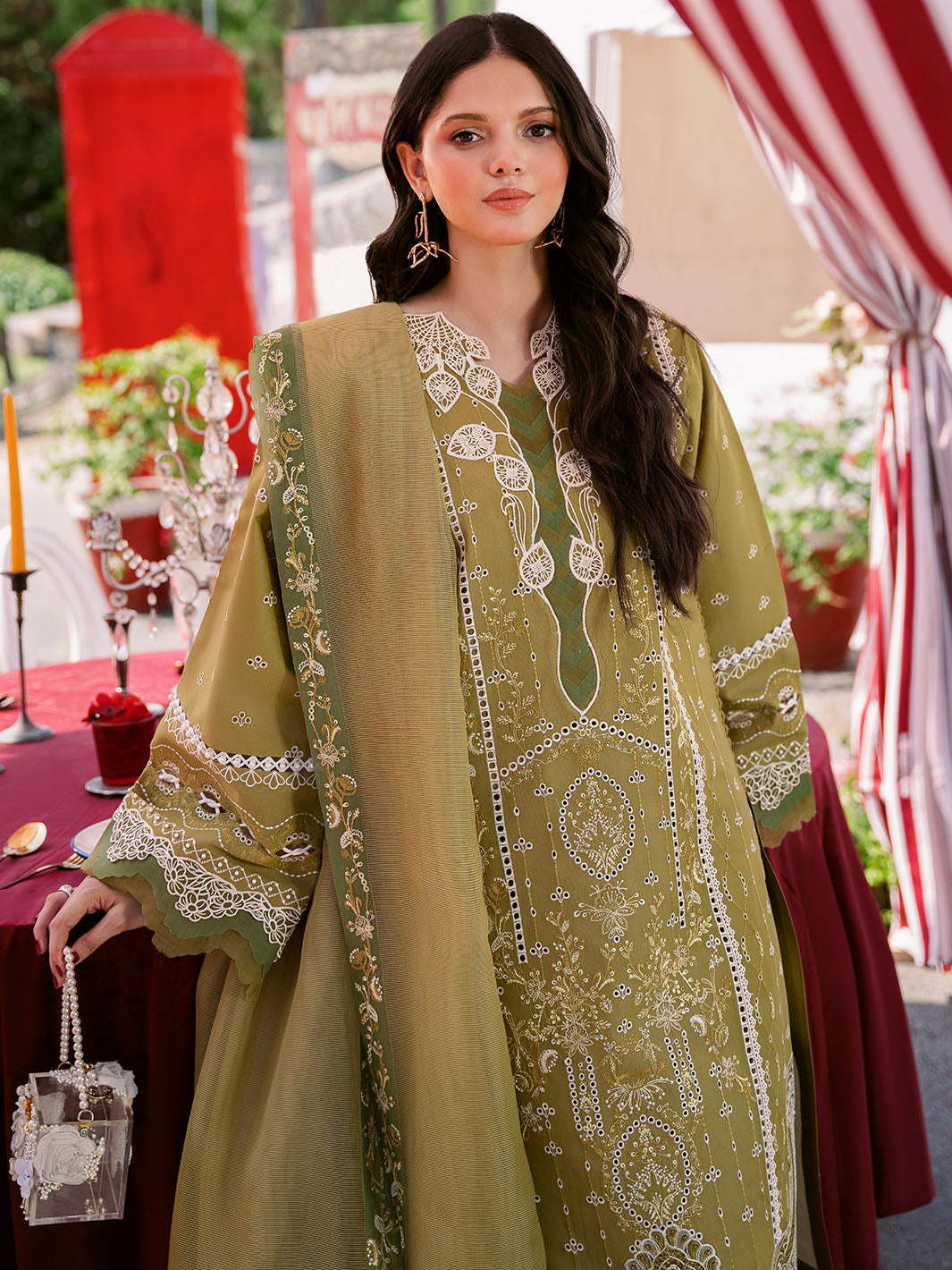 Bin Ilyas | Clara Embroidered Lawn 24 | 211 - A - Official Bin Ilyas - Agha Fabrics UK