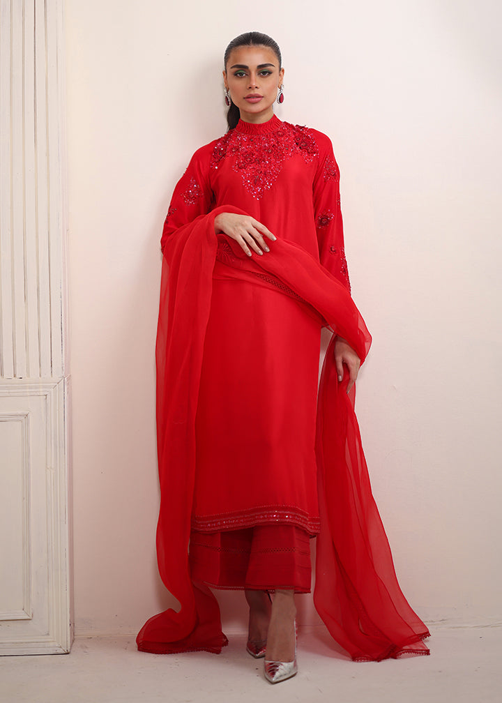 Umsha | Luxury Pret | RAVISIHING SCARLET