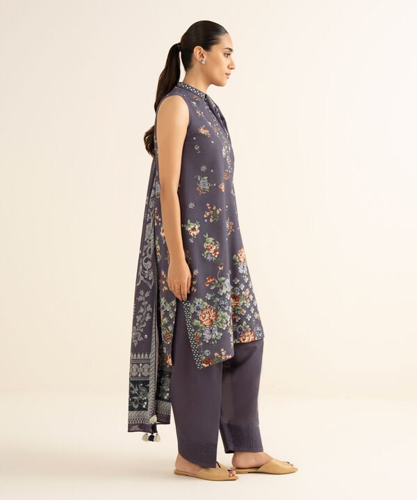 Sapphire | Fall Winter 25 | 3 Piece - Printed Cotton Suit 3PDY25V84SOU