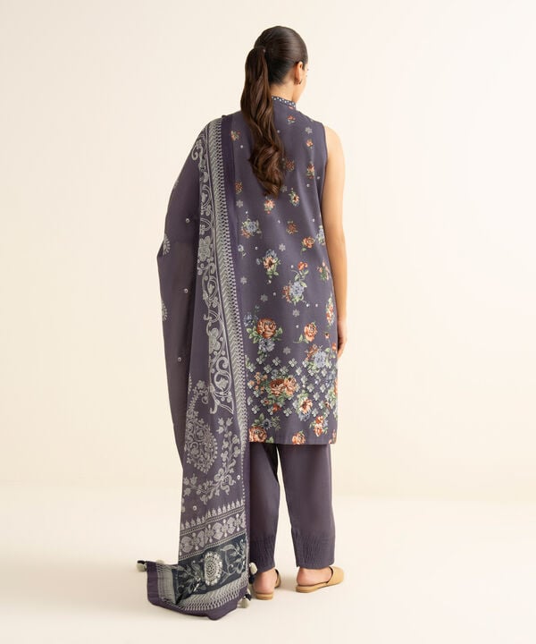 Sapphire | Fall Winter 25 | 3 Piece - Printed Cotton Suit 3PDY25V84SOU