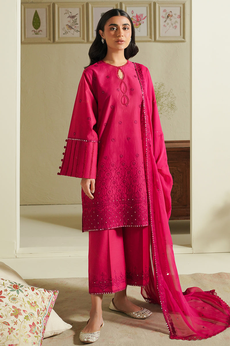 Cross Stitch | Mahiri Embroidered Lawn 24 | FUCHSIA BLUSH