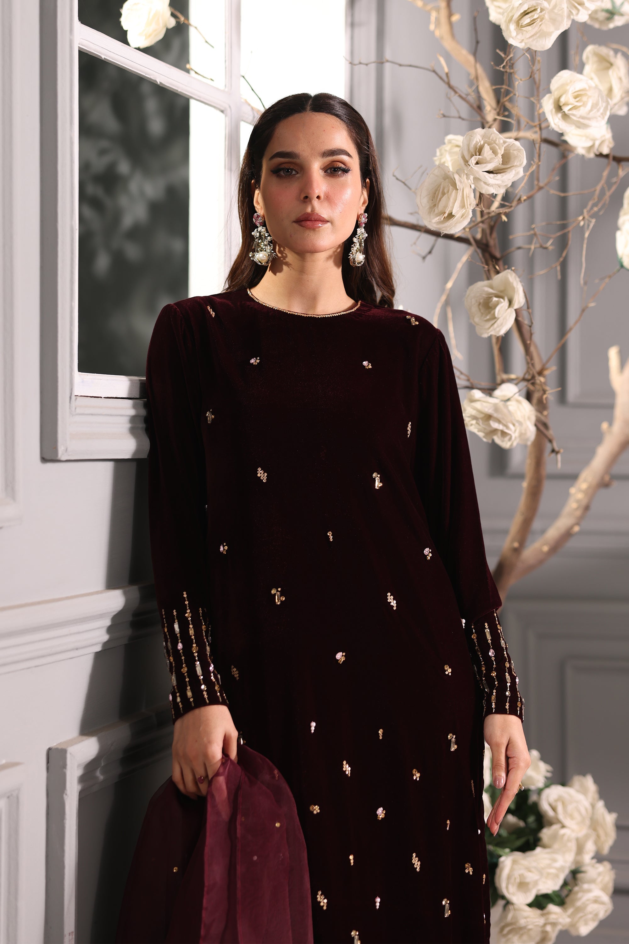 Hana | Mavi Velvets | Velvet Whisper - Official Agha Fabrics - Agha Fabrics UK