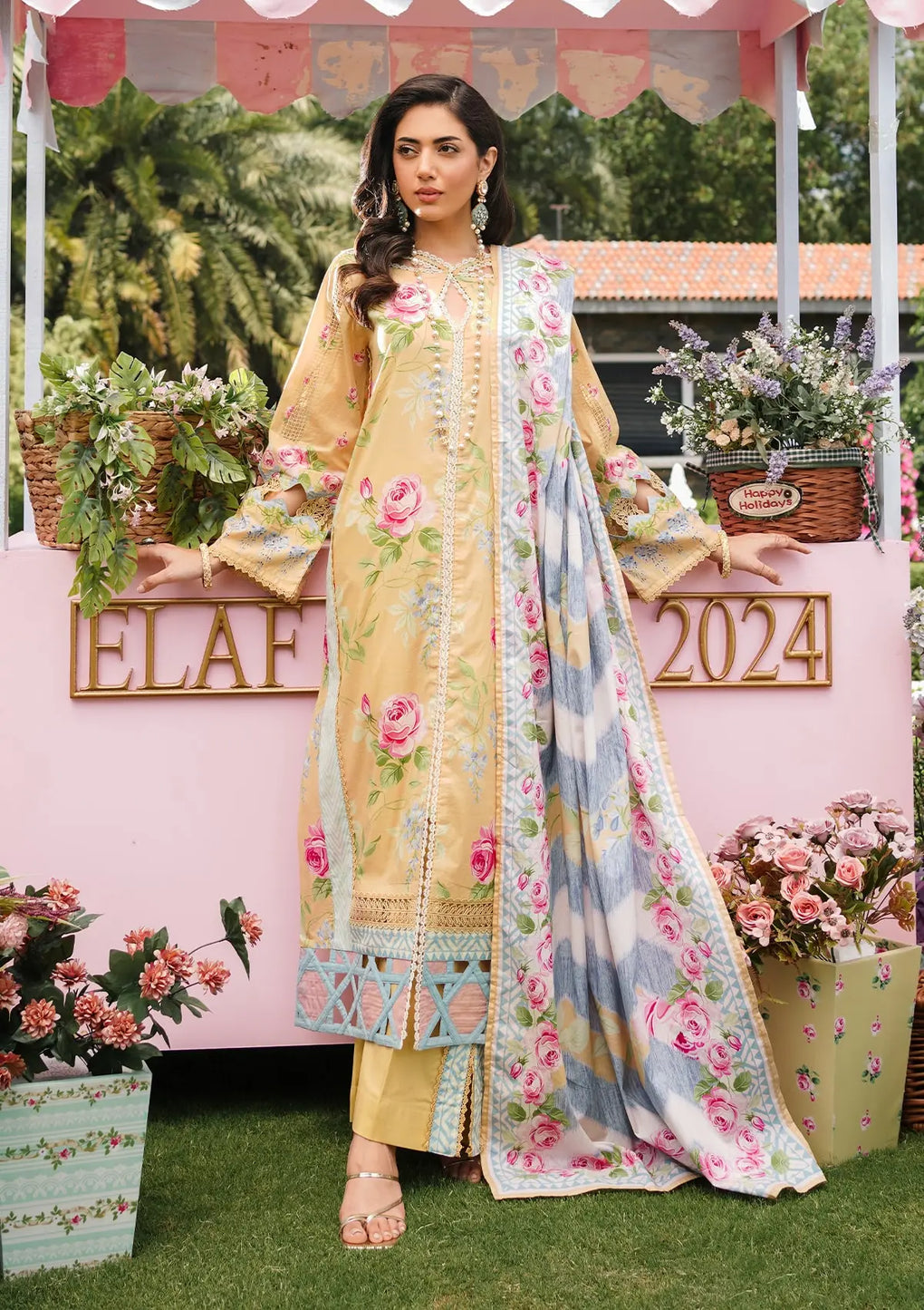 Elaf Premium | Printed Collection 24 | EEP-03A - Citrus Squad - Official Elaf Premium - Agha Fabrics UK