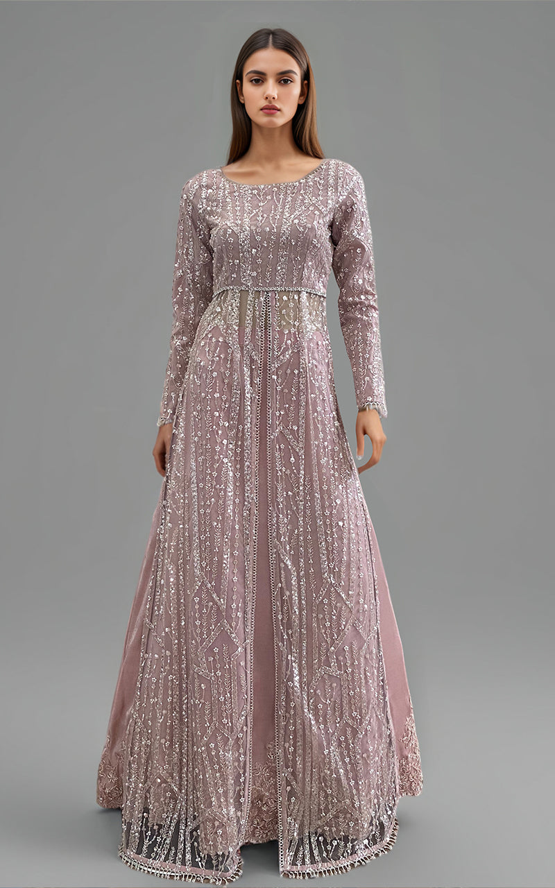 Threads and Motifs | Formal Dresses 25 | Net Embroidered Maxi with Skirt