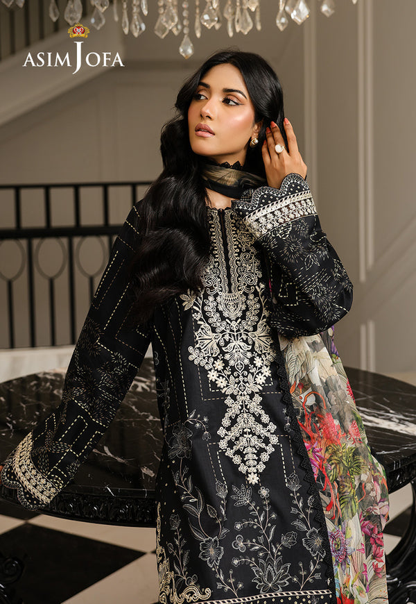 Asim Jofa | Summer Rhapsody | AJMCH-12 EMBROIDERED LAWN - Official Asim Jofa - Agha Fabrics UK