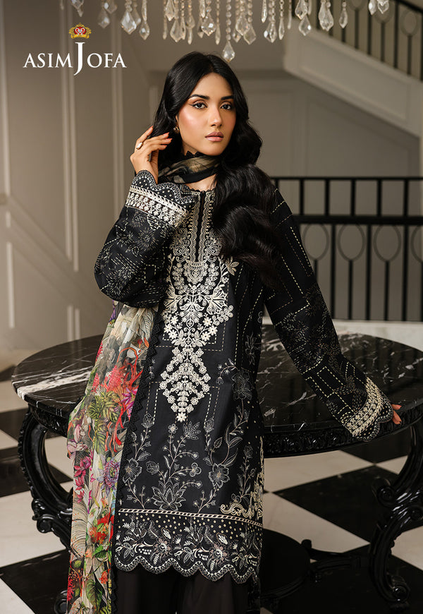 Asim Jofa | Summer Rhapsody | AJMCH-12 EMBROIDERED LAWN - Official Asim Jofa - Agha Fabrics UK