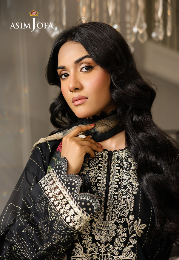 Asim Jofa | Summer Rhapsody | AJMCH-12 EMBROIDERED LAWN - Official Asim Jofa - Agha Fabrics UK
