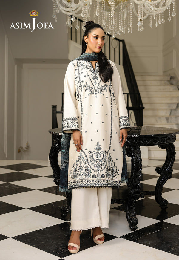 Asim Jofa | Summer Rhapsody | AJMCH-02 EMBROIDERED CAMBRIC - Official Asim Jofa - Agha Fabrics UK