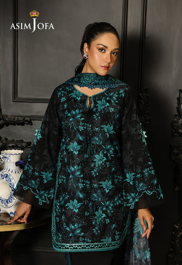 Asim Jofa | Summer Rhapsody | AJMCH-05 EMBROIDERED LAWN - Official Asim Jofa - Agha Fabrics UK