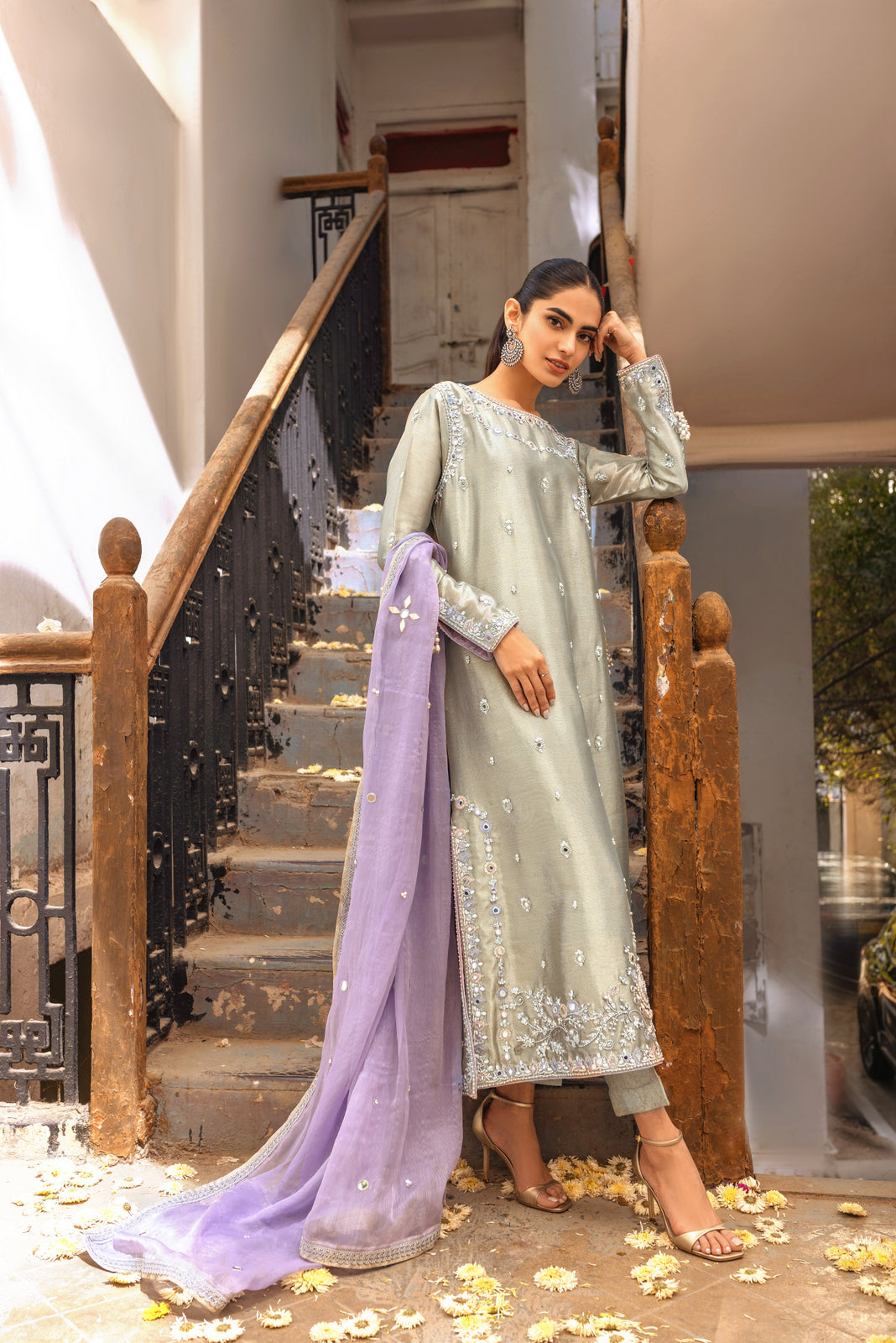 Sana Abbas | Wedding Formals | PISTACHIO - Official Sana Abbas - Agha Fabrics UK