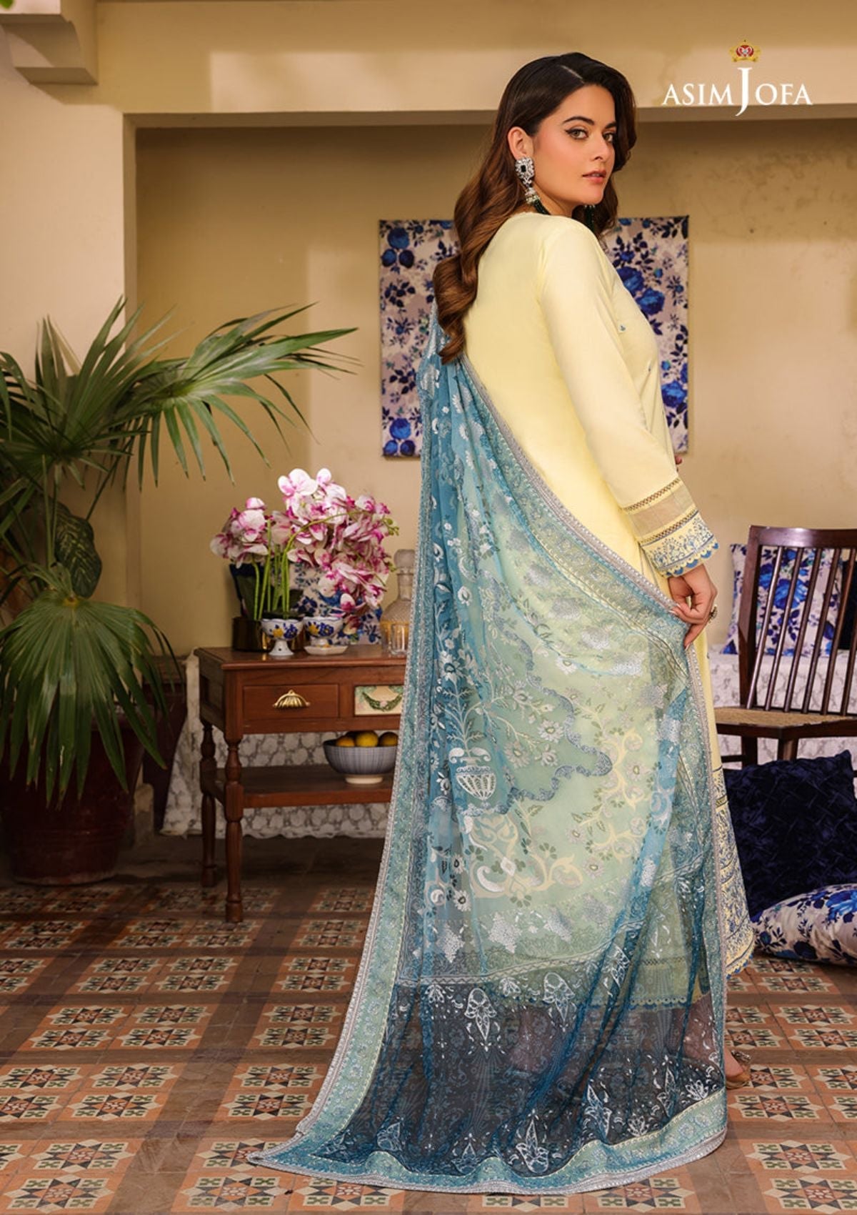 Lawn Collection - Asim Jofa - Zarq Barq - AJZB#17 - Official Asim Jofa - Agha Fabrics UK