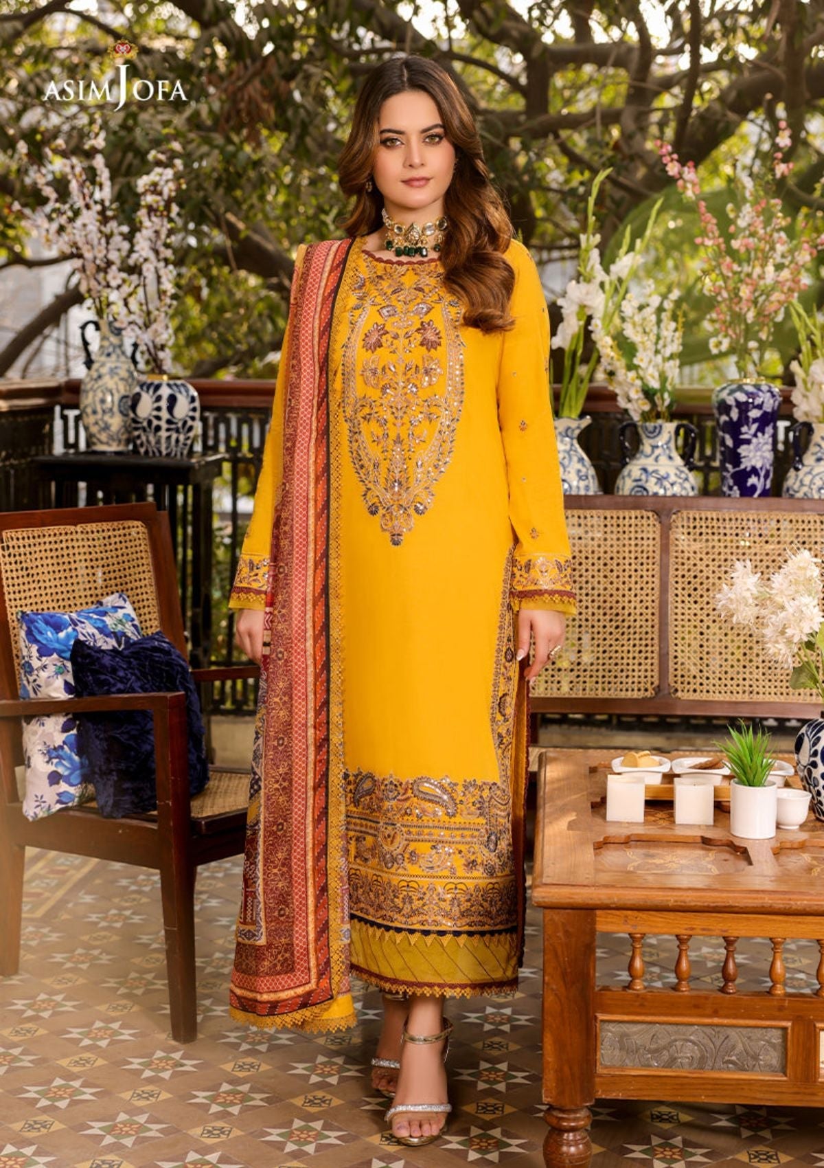 Lawn Collection - Asim Jofa - Zarq Barq - AJZB#1 - Official Asim Jofa - Agha Fabrics UK